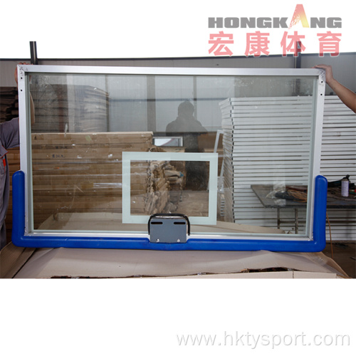 Hongkang Good Price Tempered Glass Backboard Basketball Stand